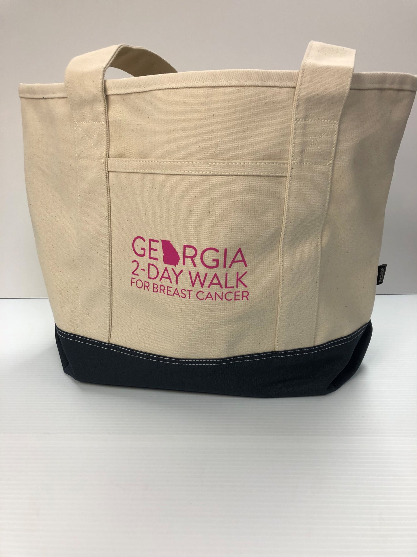 Zippered Canvas Tote Bag